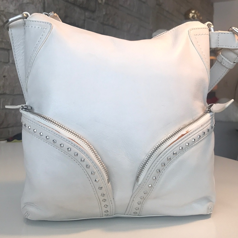 Cole Haan studded white leather bag